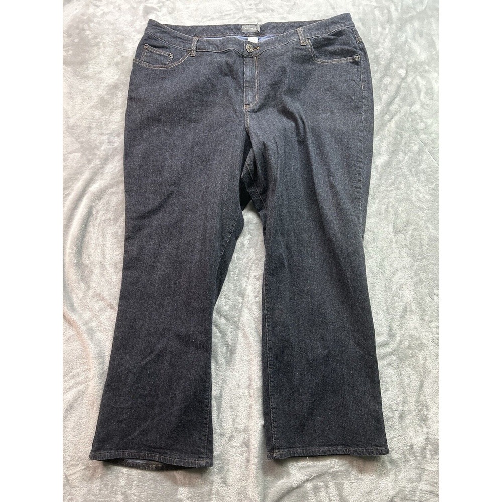 Venezia Women Plus Sz 7 Average Jean Blue Stretch Bootcut Dark Western Bell